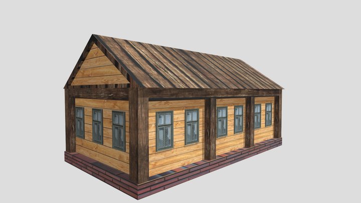 Russian Village House 3D Model
