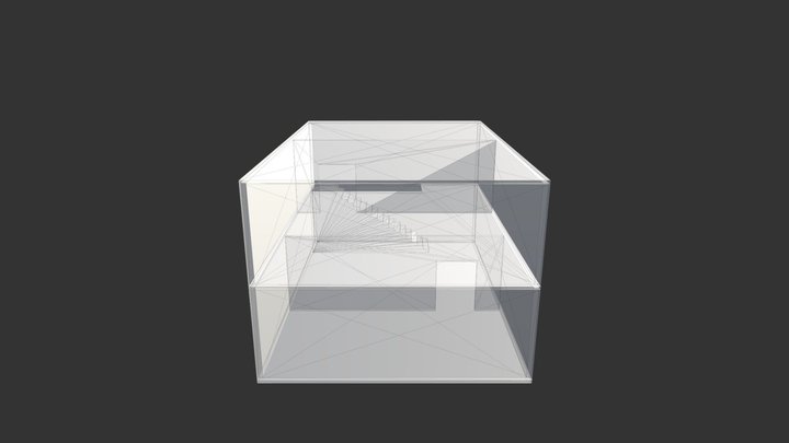 Simple Two Story Building - Closed 3D Model