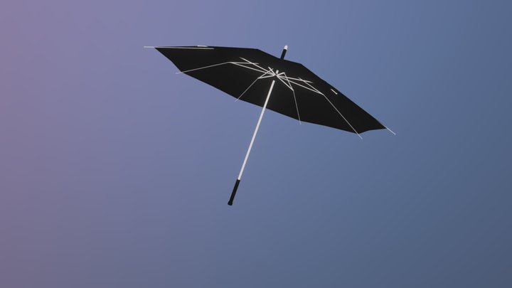 Low-Poly Umbrella 3D Model
