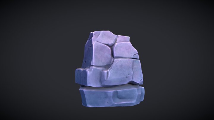 Stylized Rock 3D Model