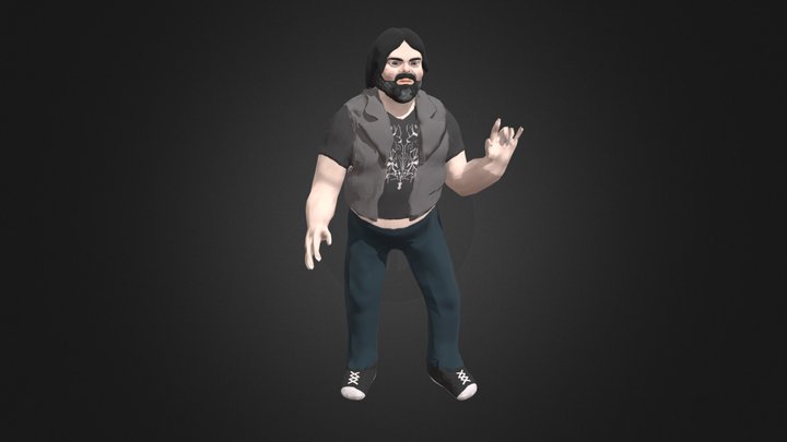 Brutal Legend: Dad-Bod Jack Black 3D Model