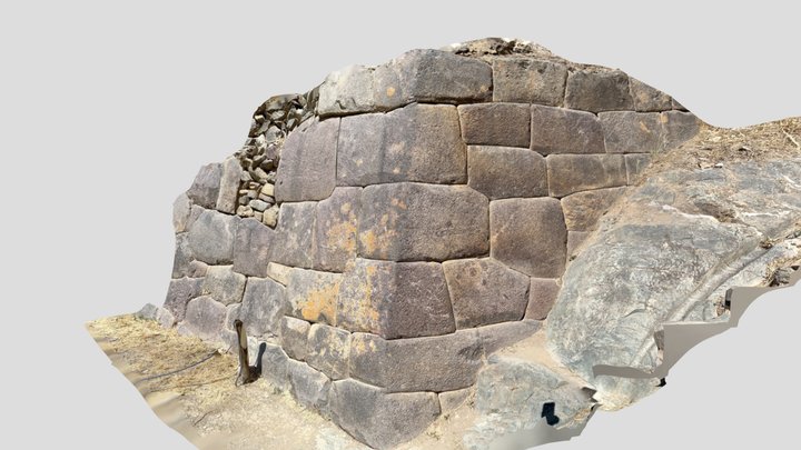 Ollantaytambo Megalithic Wall 3D Model