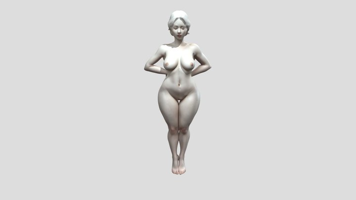 a curvy sculptural woman 3D Model