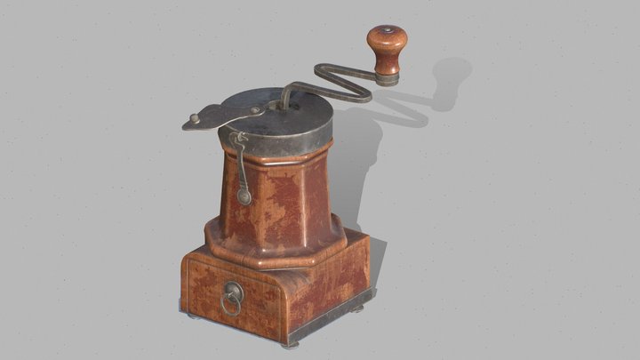 Vintage Coffee Grinder 3D Model