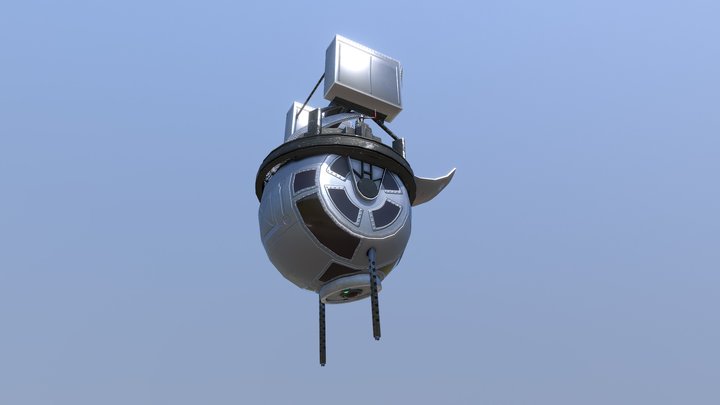 WW2 Sperry Ball Turret (Retro Sci-Fi Themed) 3D Model