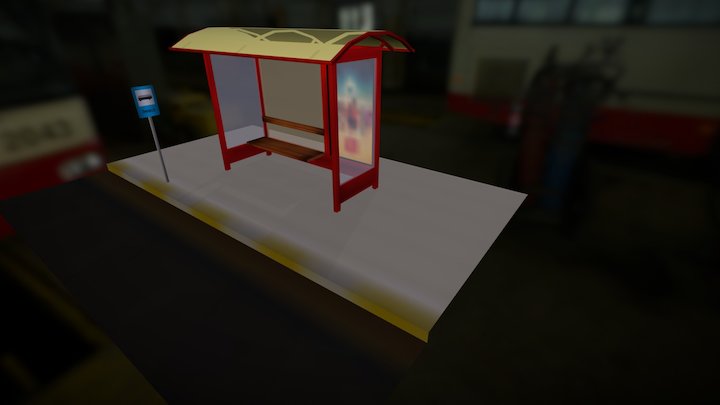 Ponto De Ônibus 3D Model