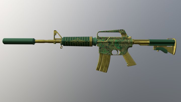 M4A1-S | Emerald Fate 3D Model