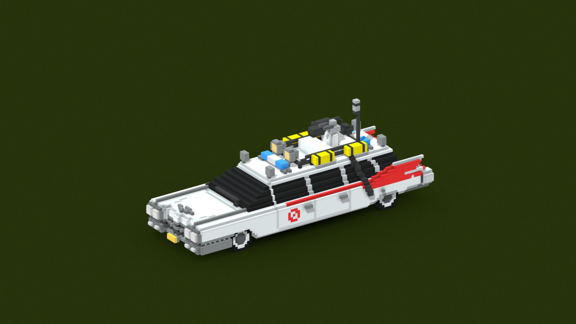 Ecto-1 Voxel Art