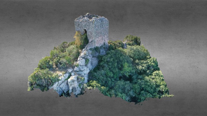 Lansac tower in Fenouillèdes 3D Model
