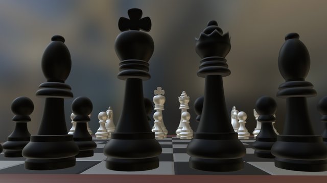 Chess Board 3D Model