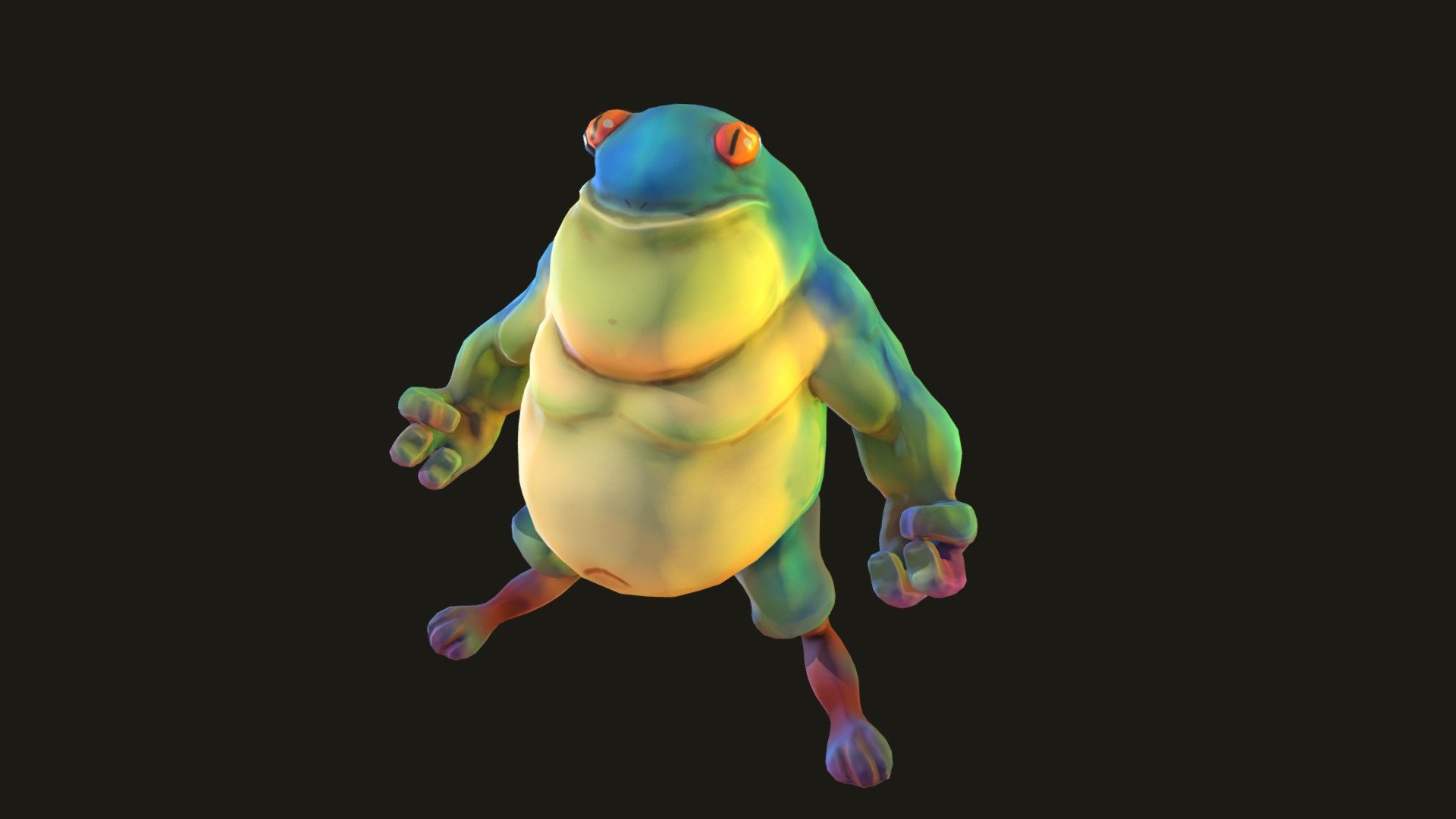 Stylised Frog - 3D model by Egon Van den Buys (@egondieter) [8a4c4b6 ...