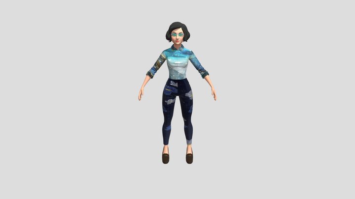 Liza girl character 3D Model