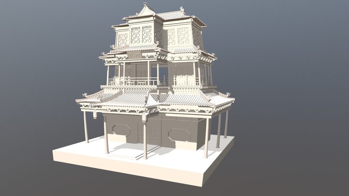 Chinese Traditional Restaraunt 3D Model