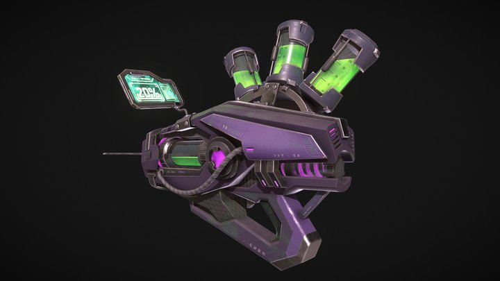Syringe gun - Game Ready Asset 3D Model