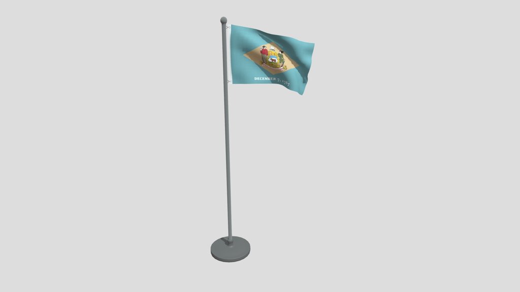 Animated Flag Of Delaware State