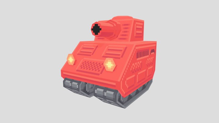 Low-poly tank 3D Model