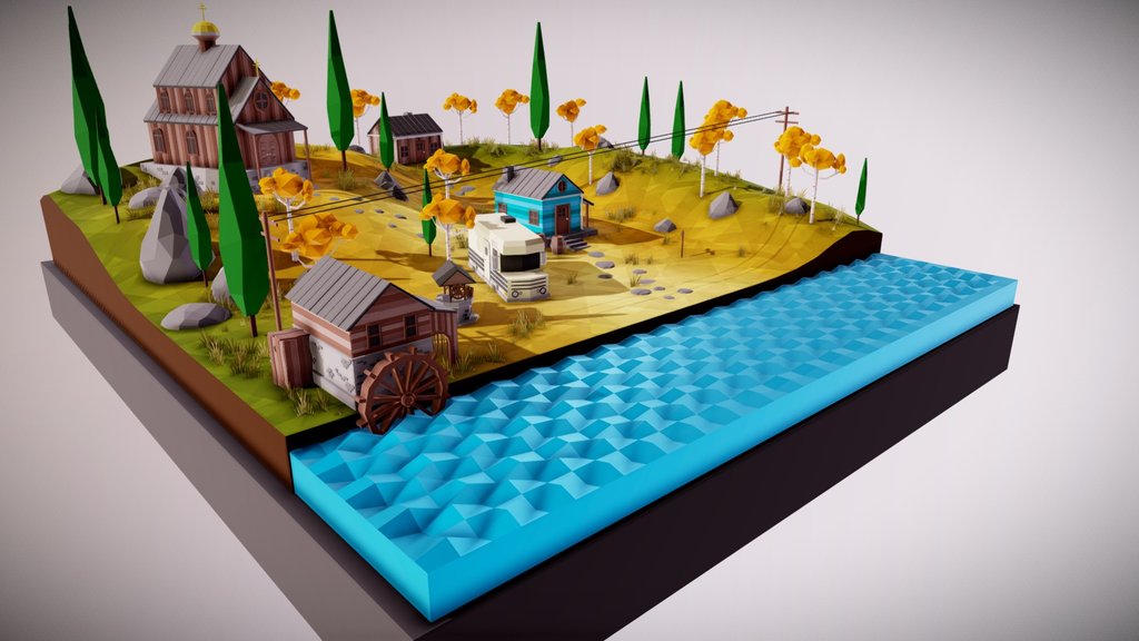 Low Poly Mini Village