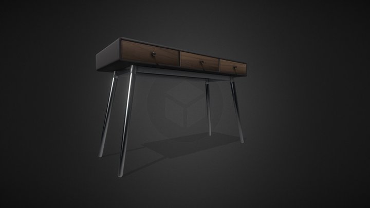 Edelweiss Contemporary Desk 3D Model