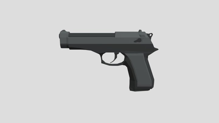 Beretta Low Poly 3D Model