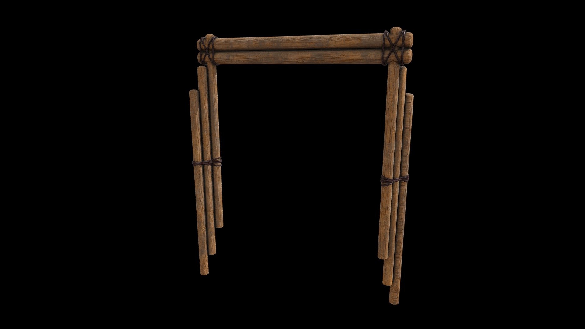 Wooden Archway with Ropes