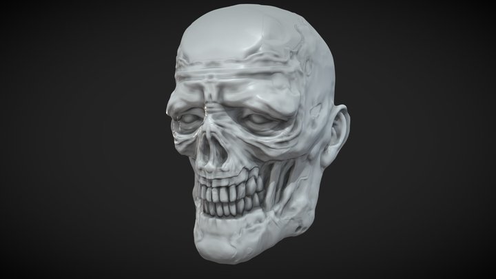 Undead Head Sculpt 3D Model