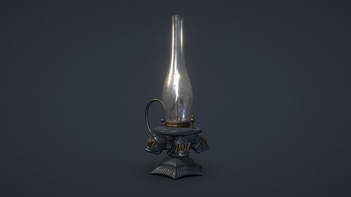 Old Gas Lamp 3D Model