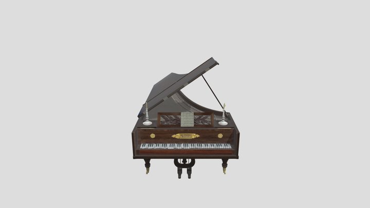 09_ Piano 3D Model