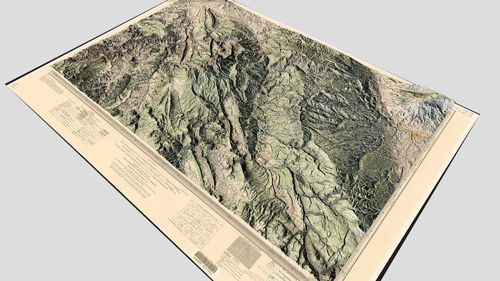 Moab, UT 1959 USGS Historical Topographic Map 3D Model