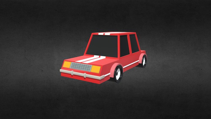 low poly car sedan 3D Model
