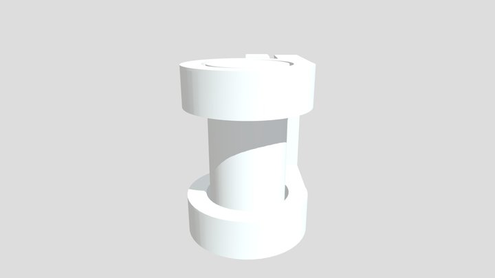 Print-in place offset hinge 3D Model