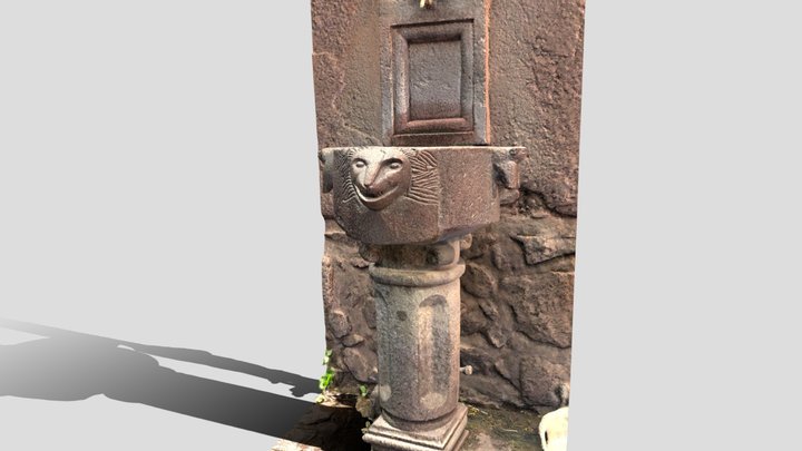 Stone Wall Fountain – Pisac Historic Center 3D Model