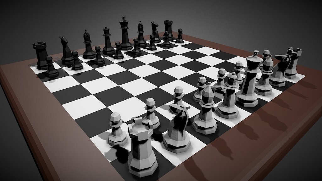 Low Poly Chess Set