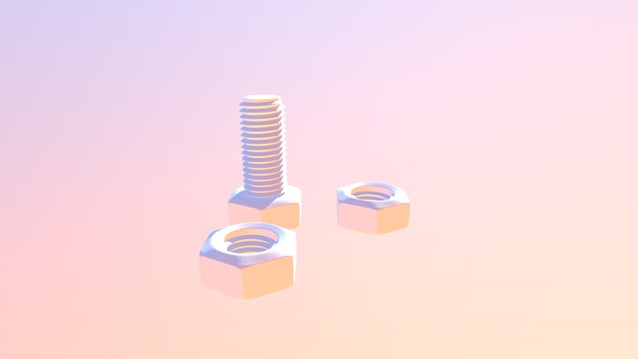 Bolt & Nut 3D Model