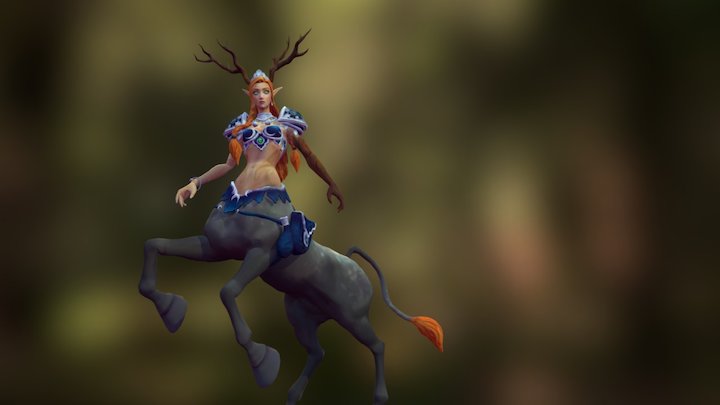 Briannon - Centaur Druid 3D Model