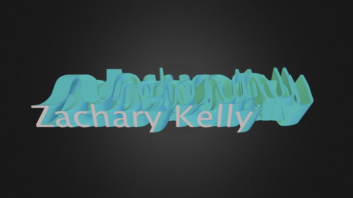 A logo with text spline and sweet NURBS 3D Model