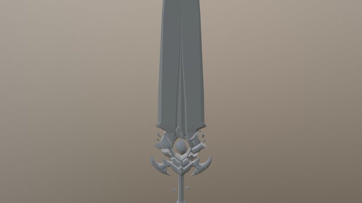 Volcanic Sword WIP 3D Model