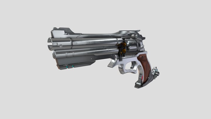 McCree revolver (Overwatch) 3D Model