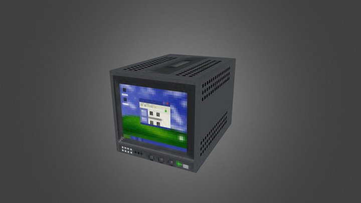 Old CRT Monitor Model 3D Model