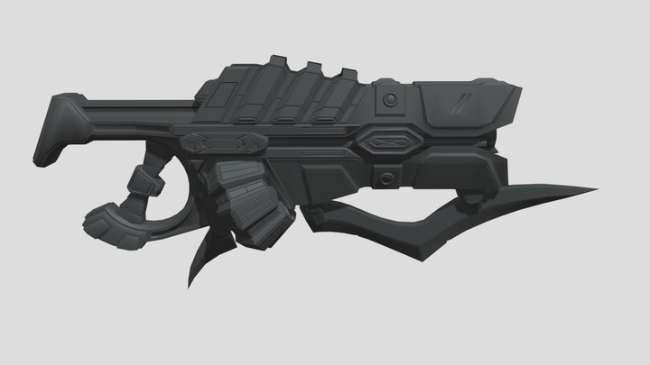 Prototype Custom Halo Brute Weapon "Shredder" 3D Model