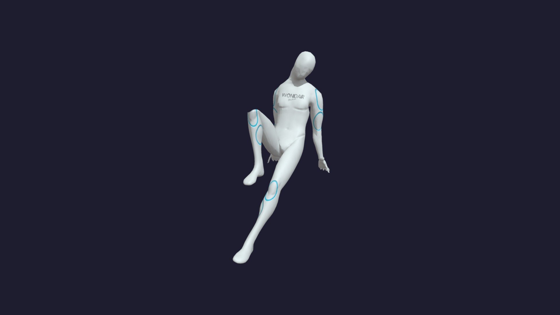 Relaxing with one leg up — Sketchfab embed 3D viewer
