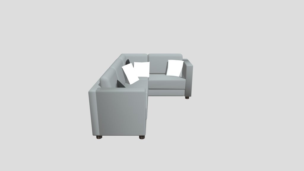 (Free) Low-Poly Couch with Pillows