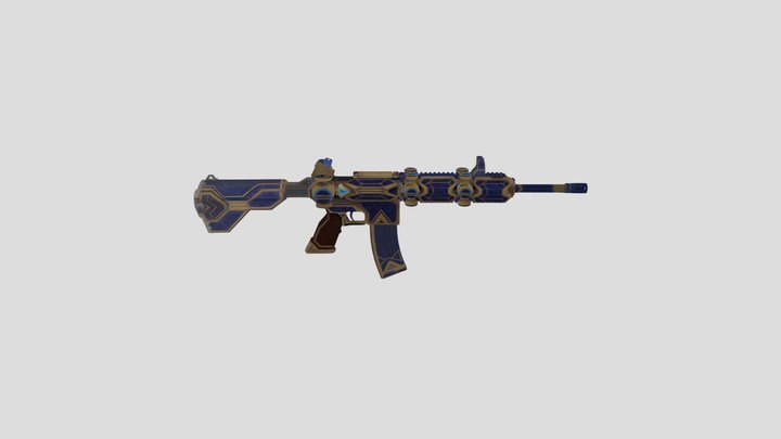 Arcane x PUBG M416 Gun Skin 3D Model