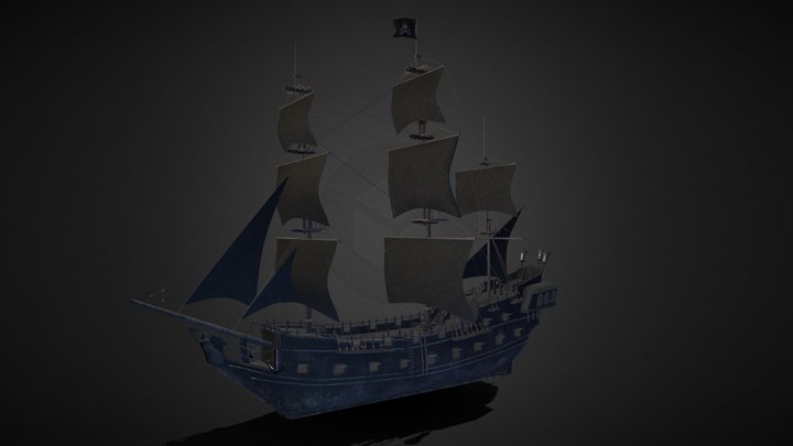 Black Galeon 3D Model