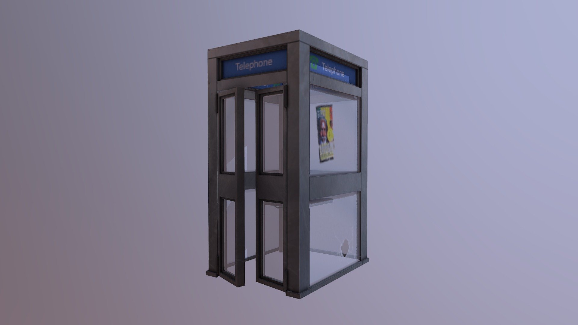 Phonebooth Prop - 3d Model By Bmijnendonckx [8a6a847] - Sketchfab