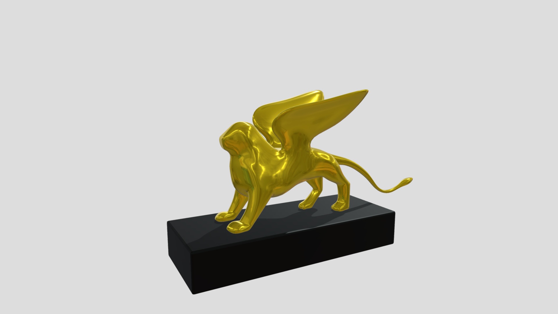 3D model Venice Gold Lion Award - This is a 3D model of the Venice Gold Lion Award. The 3D model is about icon.