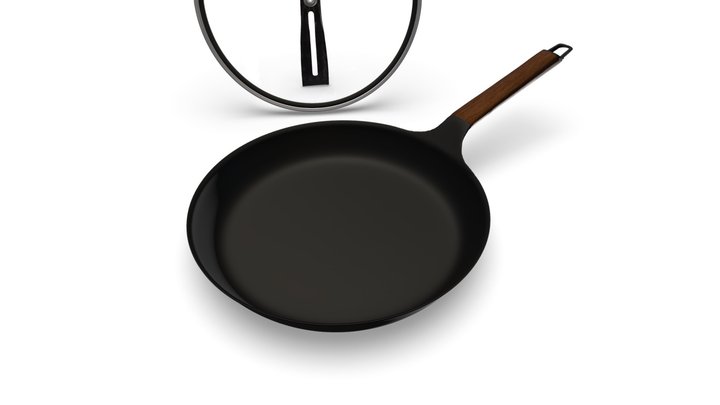 Vermicular Frying Pan 28cm with Lid 3D Model