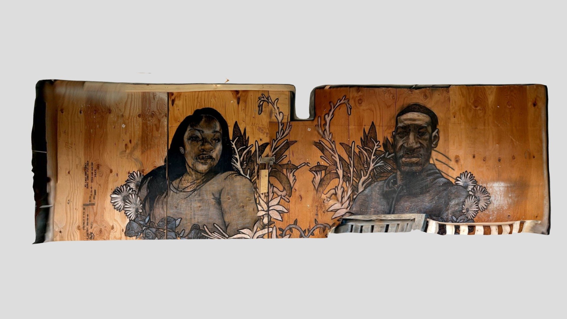 Mural of George Floyd and Brianna Taylor