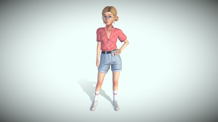 Summer girl 3D Model