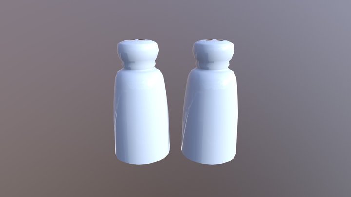 Ceramic Salt & Pepper Shakers 3D Model