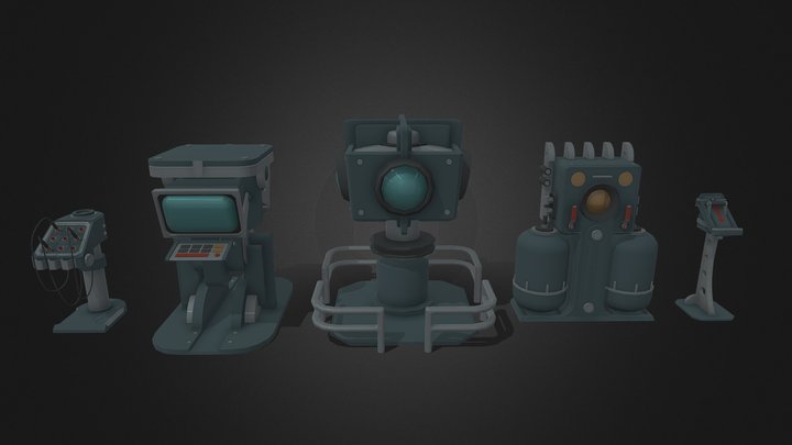 The retro-futuristic equipment-02 3D Model